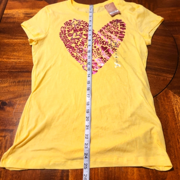 Arizona Yellow Pink Heart Happy Smile Wish Peace Top - Picture 2 of 8
